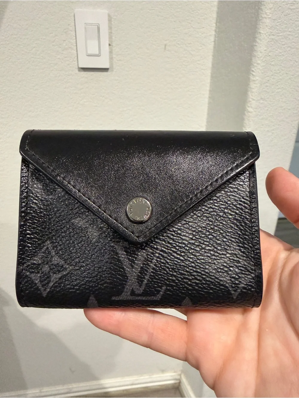 Louis Vuitton Monogram Eclipse Arsene Pouch Card Case with Dust Bag